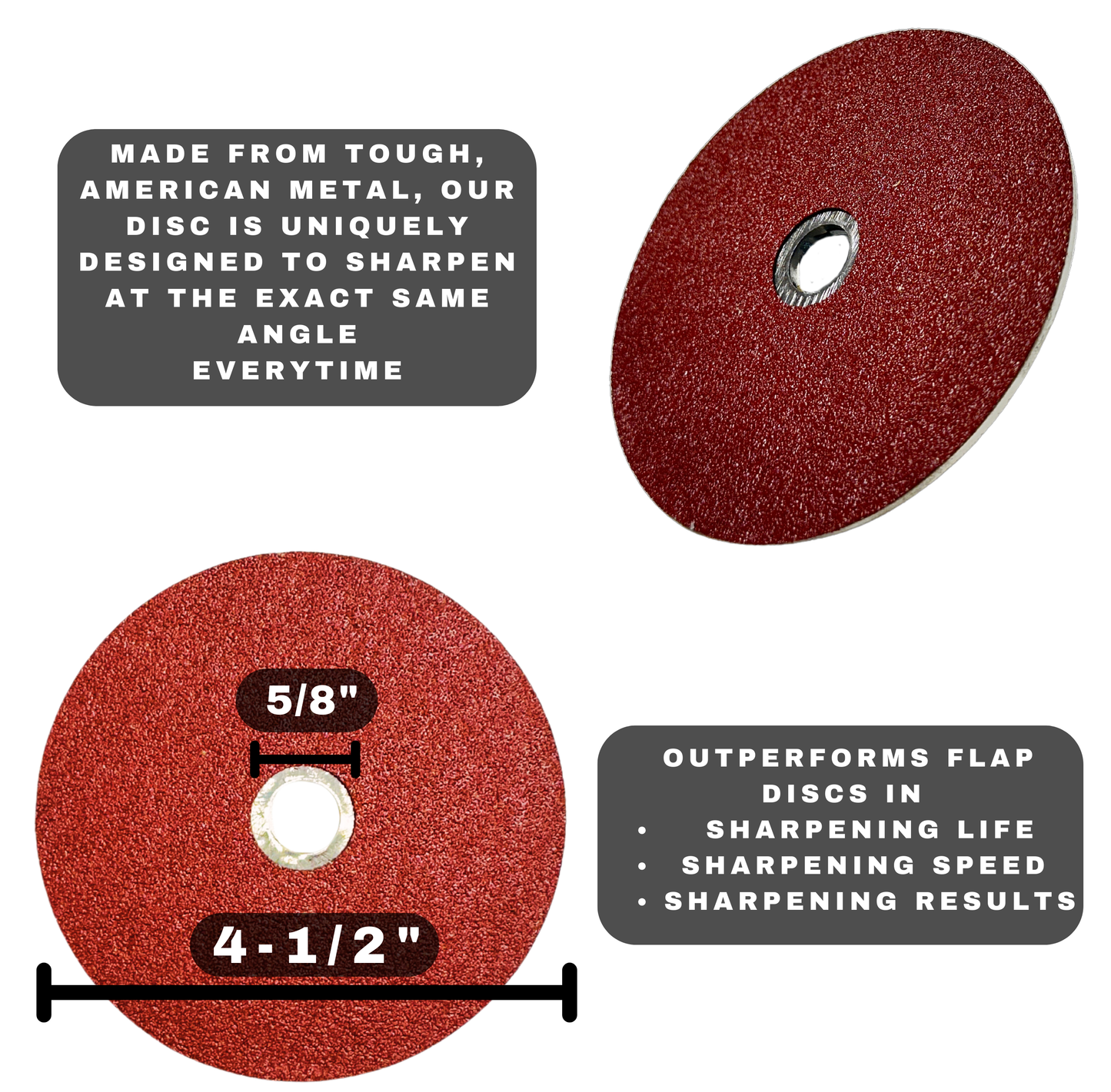 Three (3) Pack Blade Buddy 4 1/2" Grinding Wheel