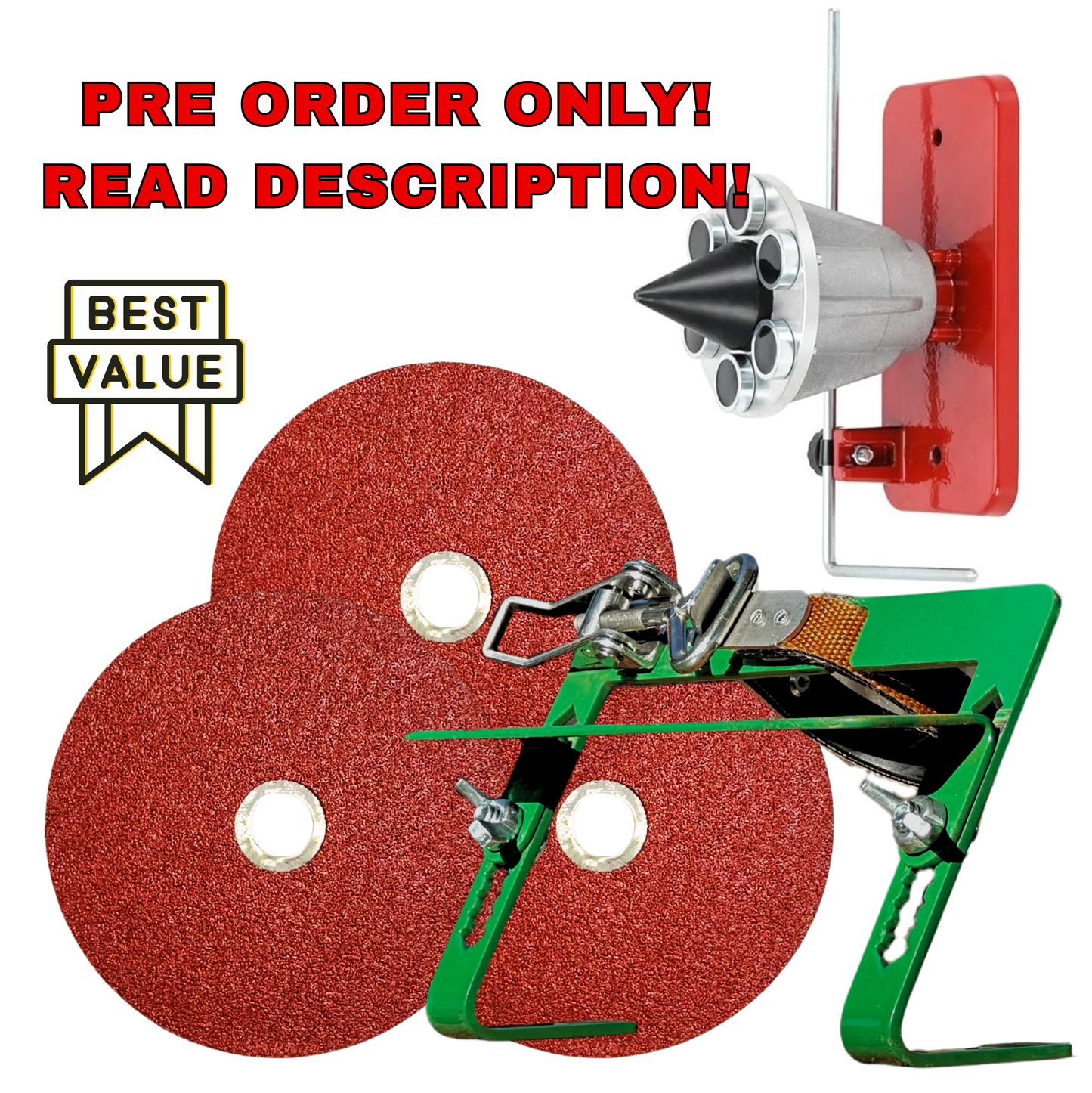 Blade Buddy Pro Bundle- Balancer & Three (3) Sharpening Discs